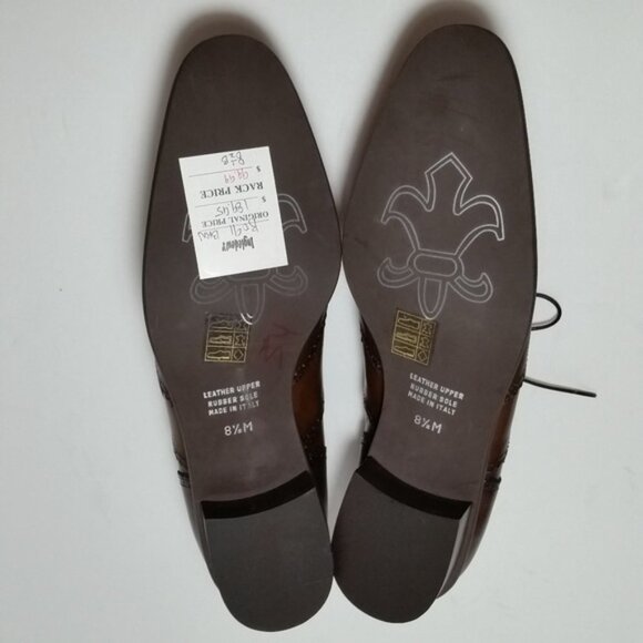 NWOT Ingledew\'s Oxford Wingtip Shoes Brown sz 8.5 main image 8